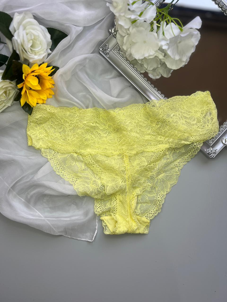 George Women’s Lace Brief – Yellow