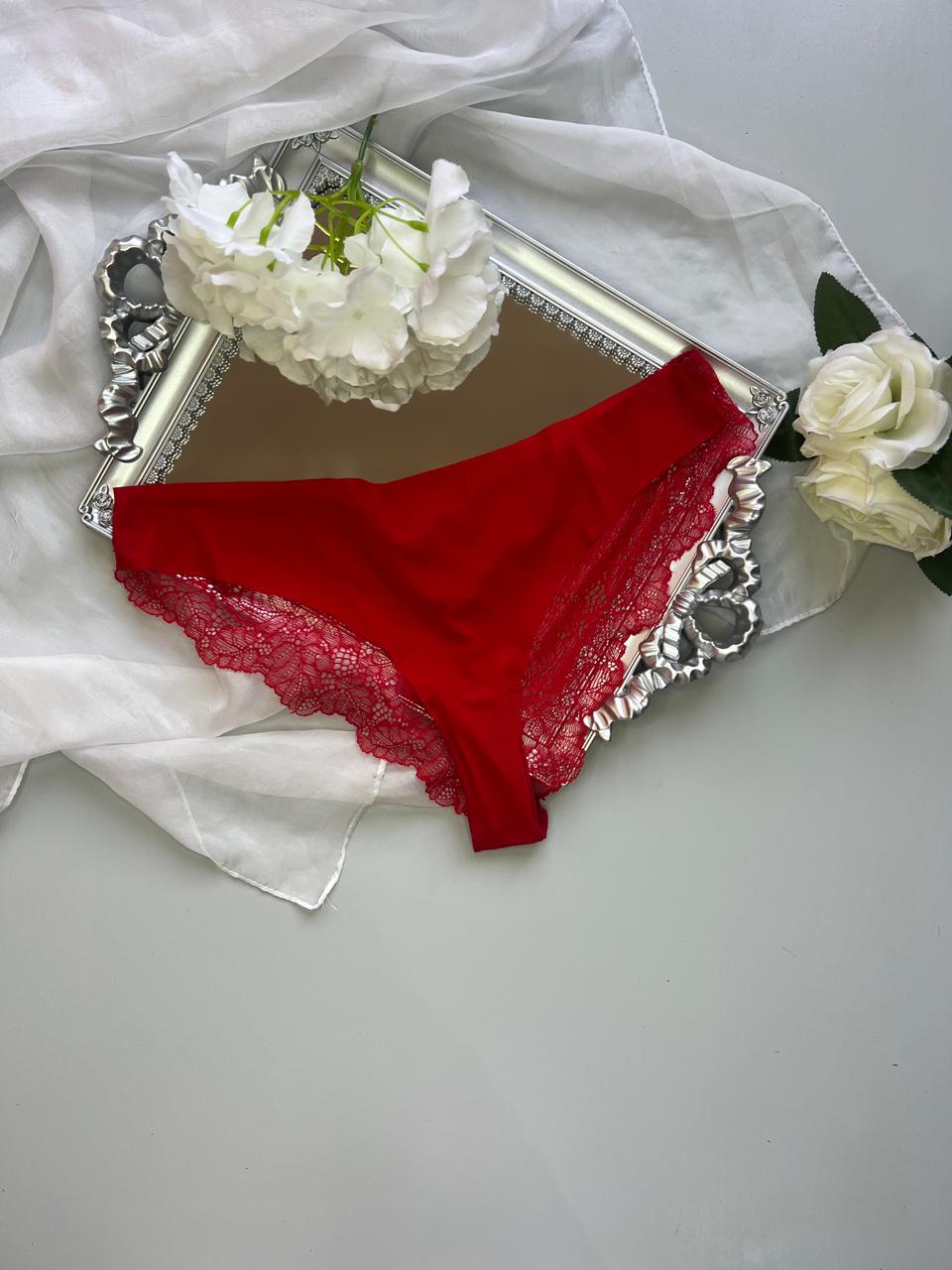 Women’s Red Lace Hipster (S)