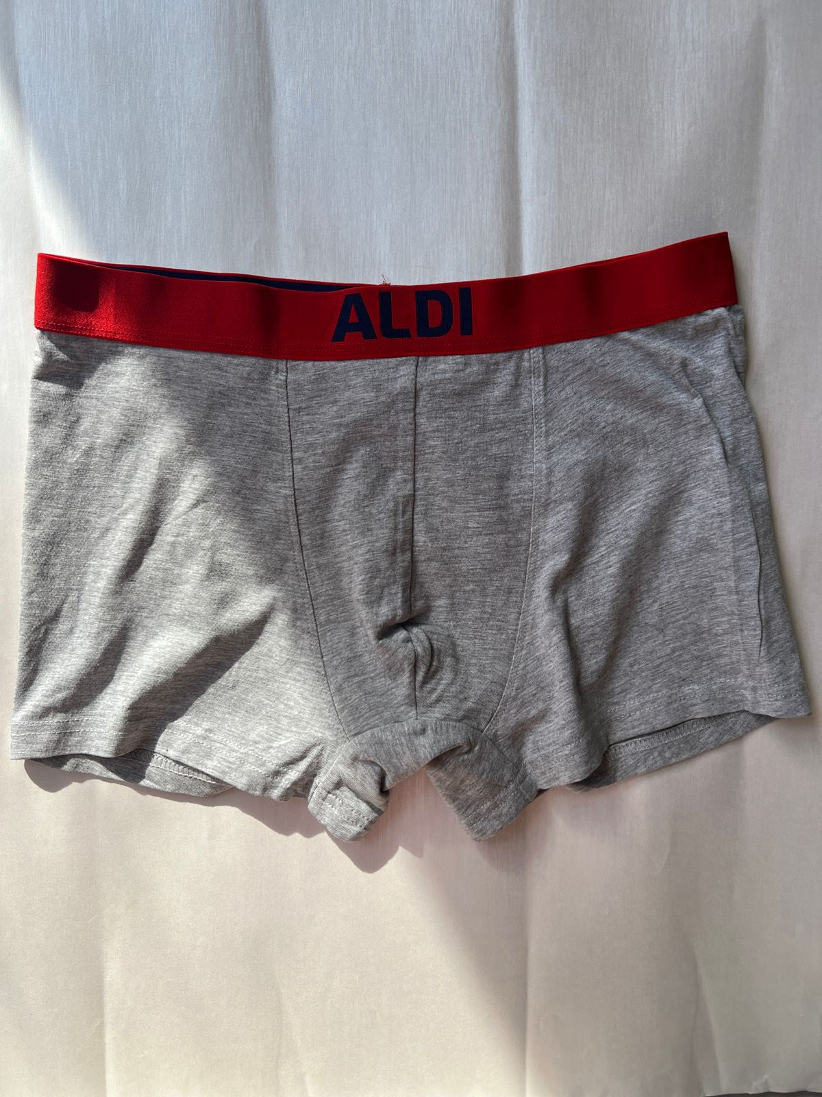 Aldi Grey Cotton Boxer Briefs (L)