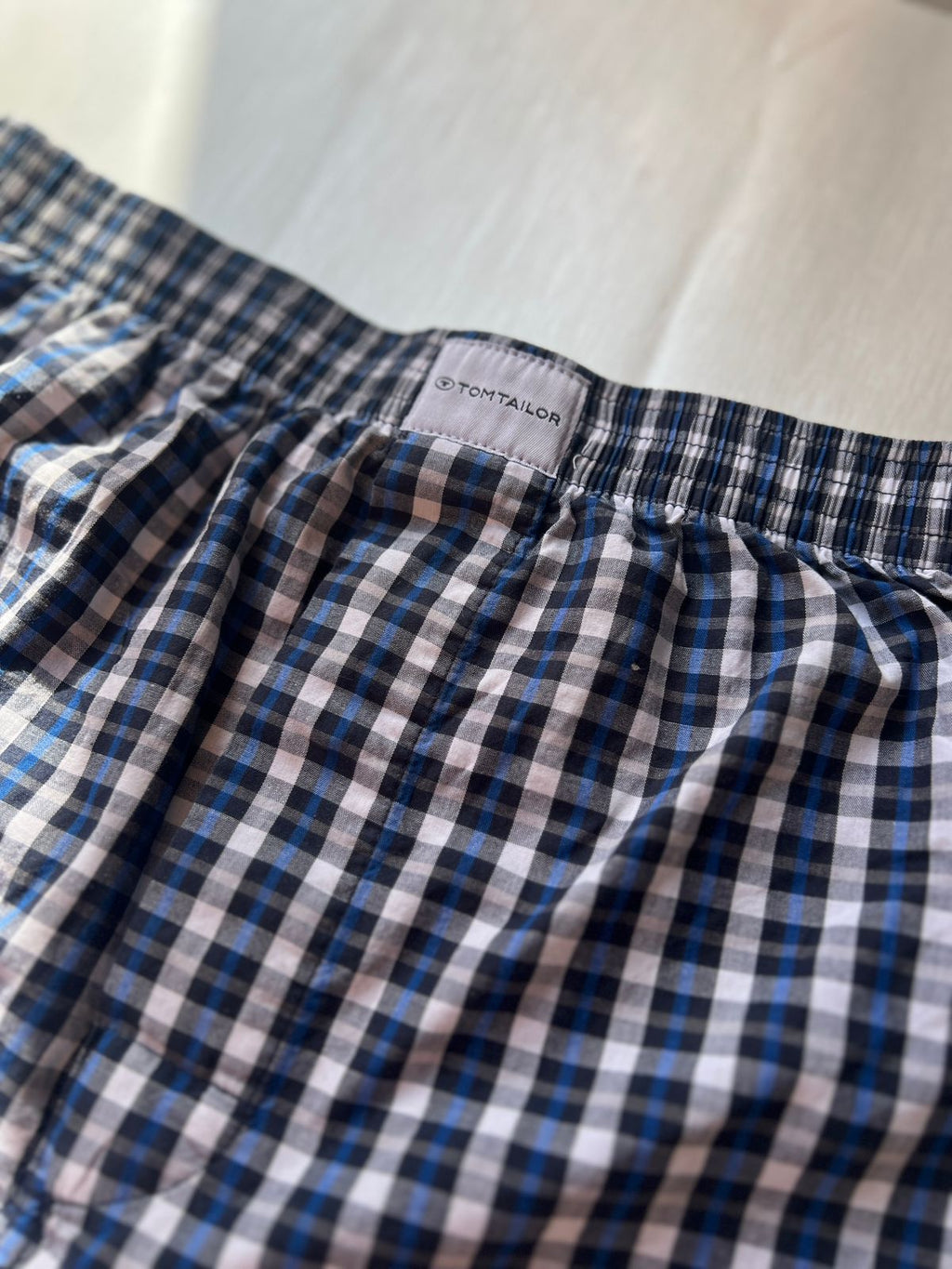 TOM TAILOR Navy Check Boxers (L)