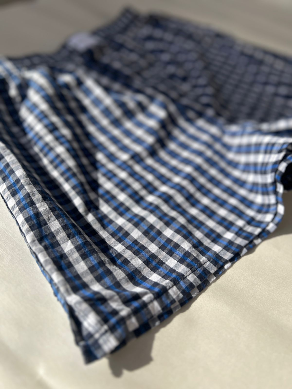 TOM TAILOR Navy Check Boxers (L)