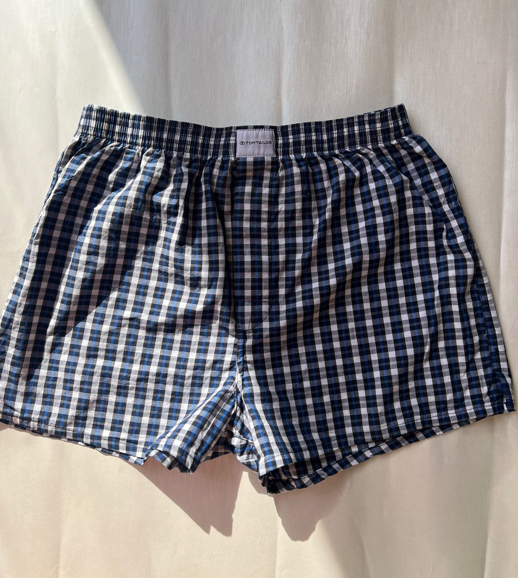 TOM TAILOR Navy Check Boxers (L)