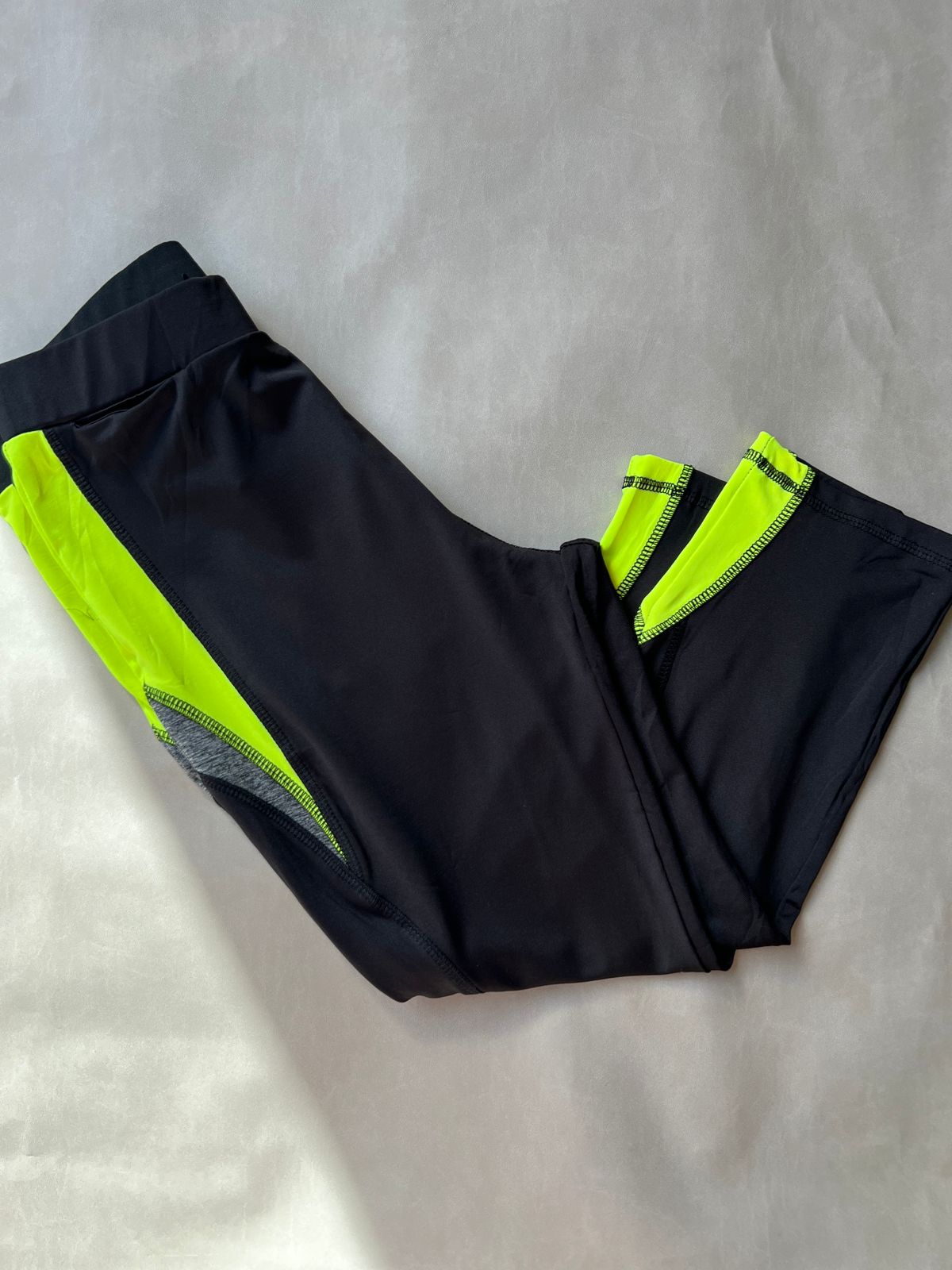 Neon Green Panel Leggings (XS-S)