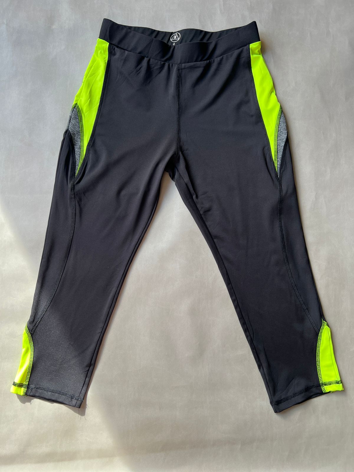 Neon Green Panel Leggings (XS-S)