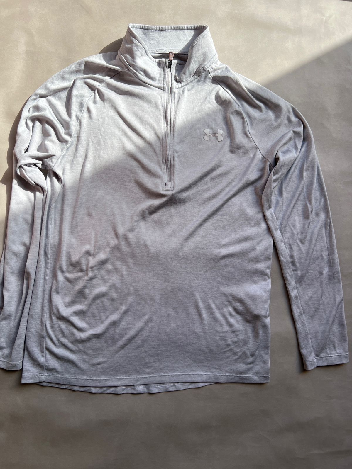 Under Armour Grey Half-Zip Top (S-M)