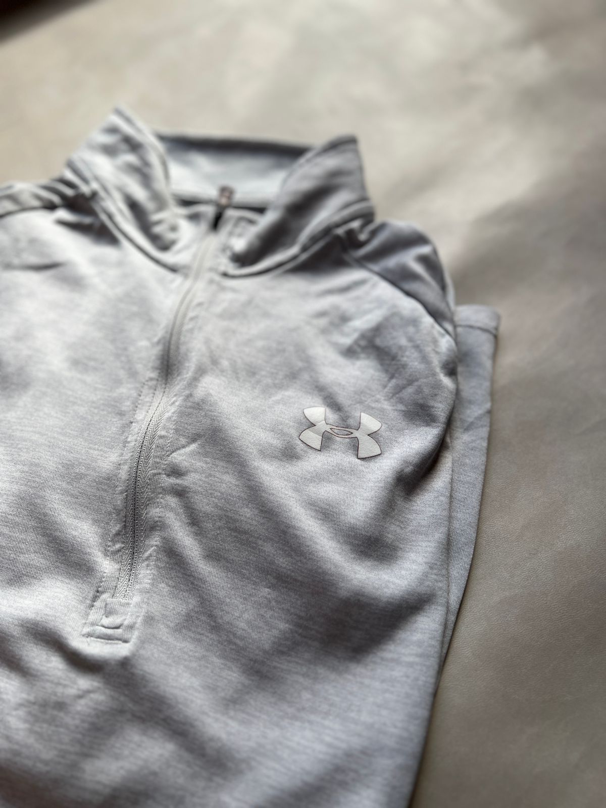 Under Armour Grey Half-Zip Top (S-M)