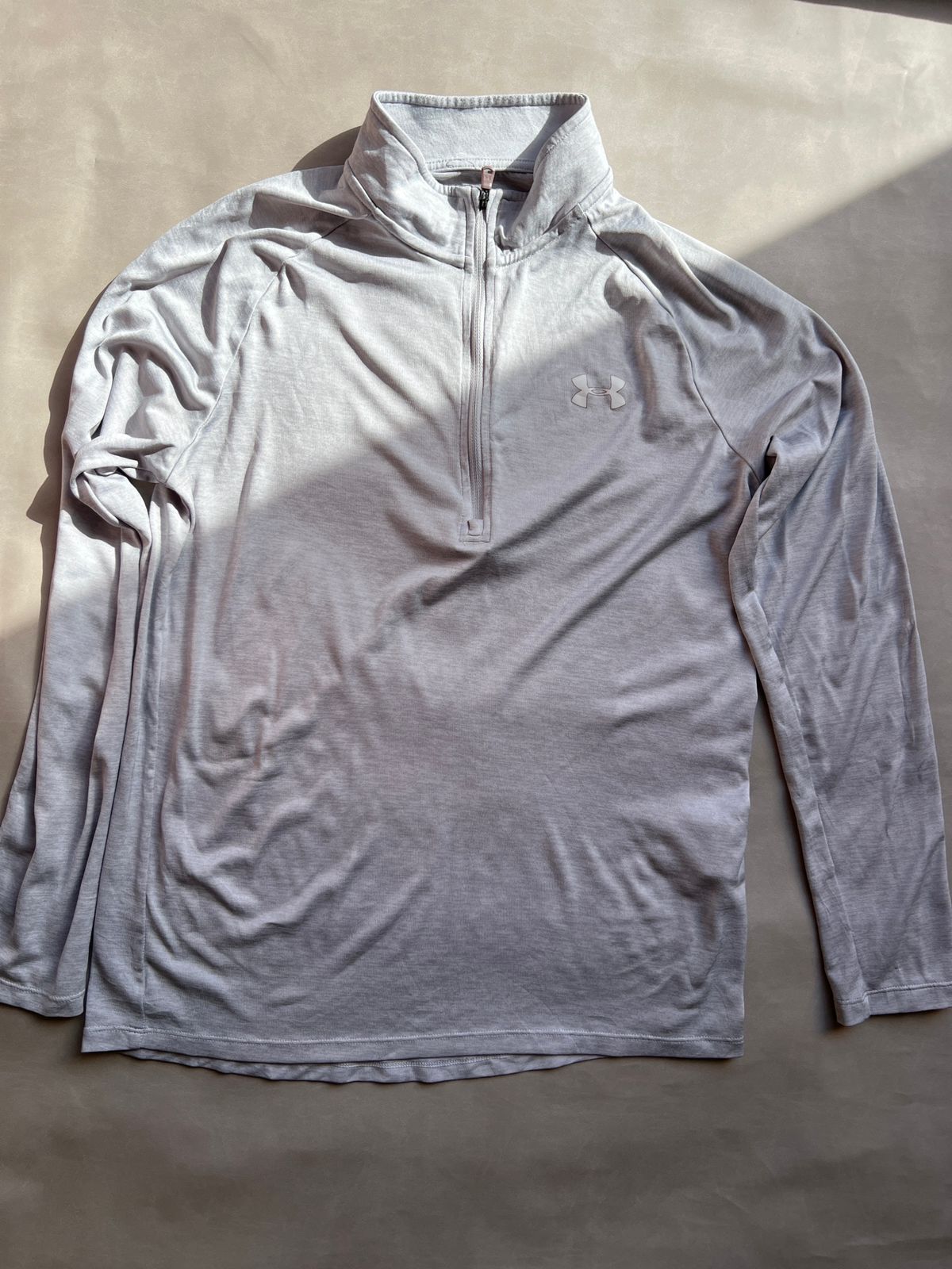 Under Armour Grey Half-Zip Top (S-M)