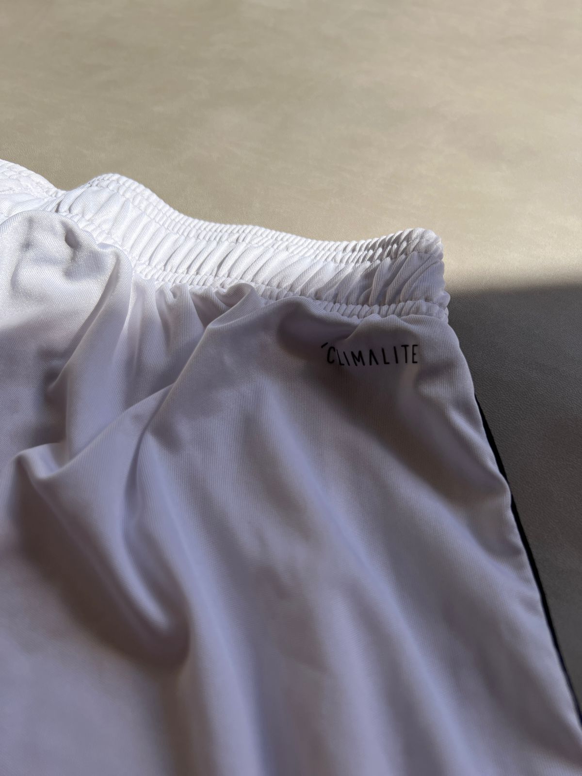 White Adidas 3-strips Training Shorts(L)