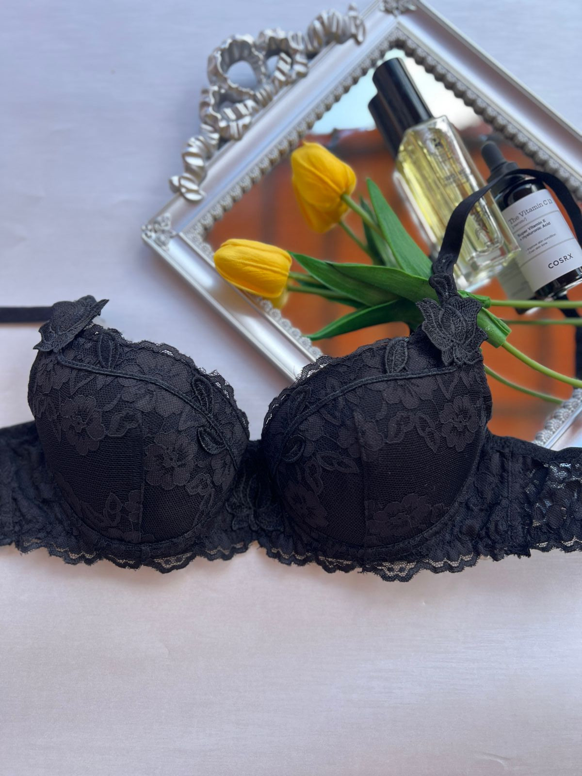 Black Embriodered Bra (70-85)