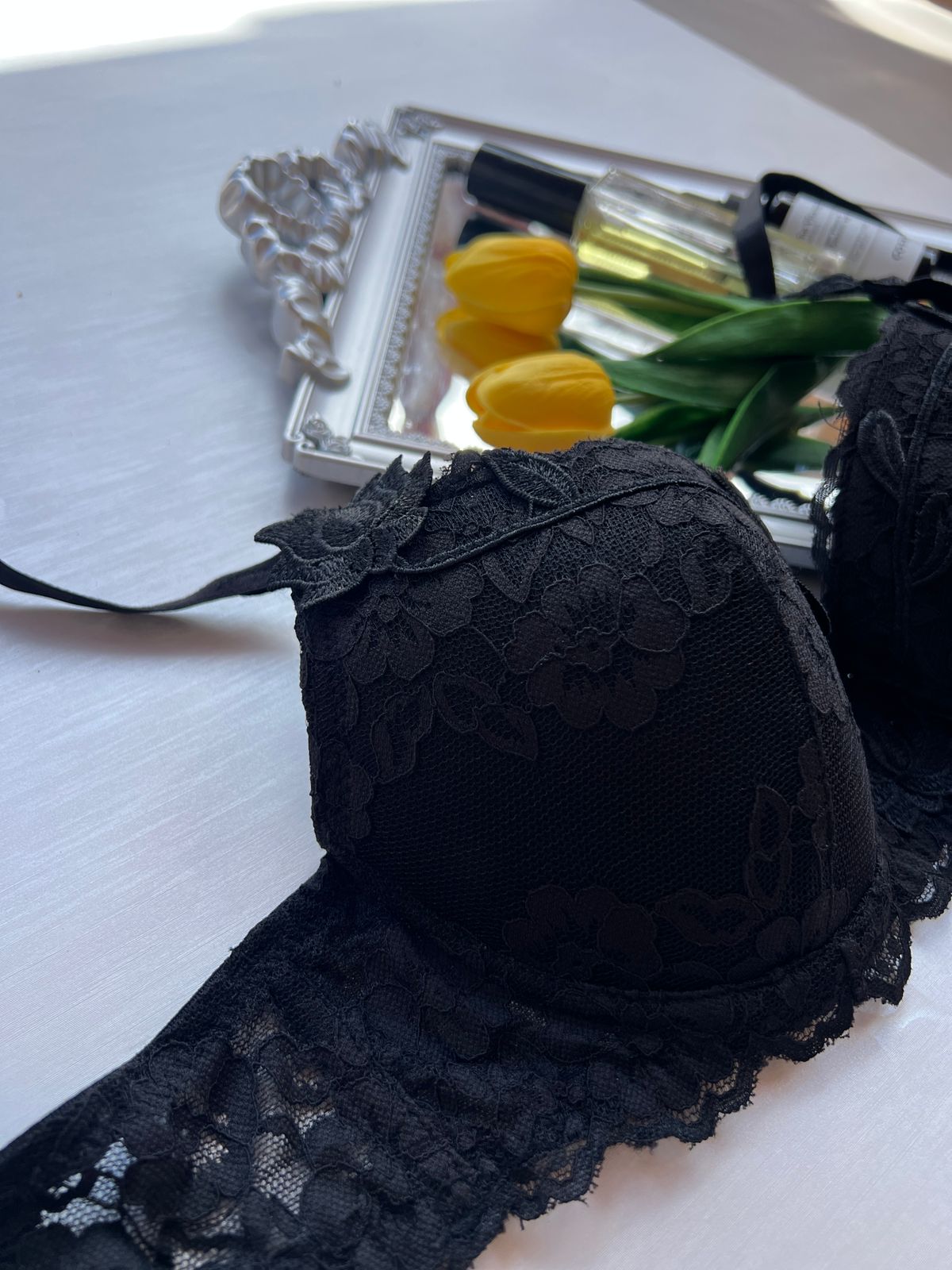 Black Embriodered Bra (70-85)