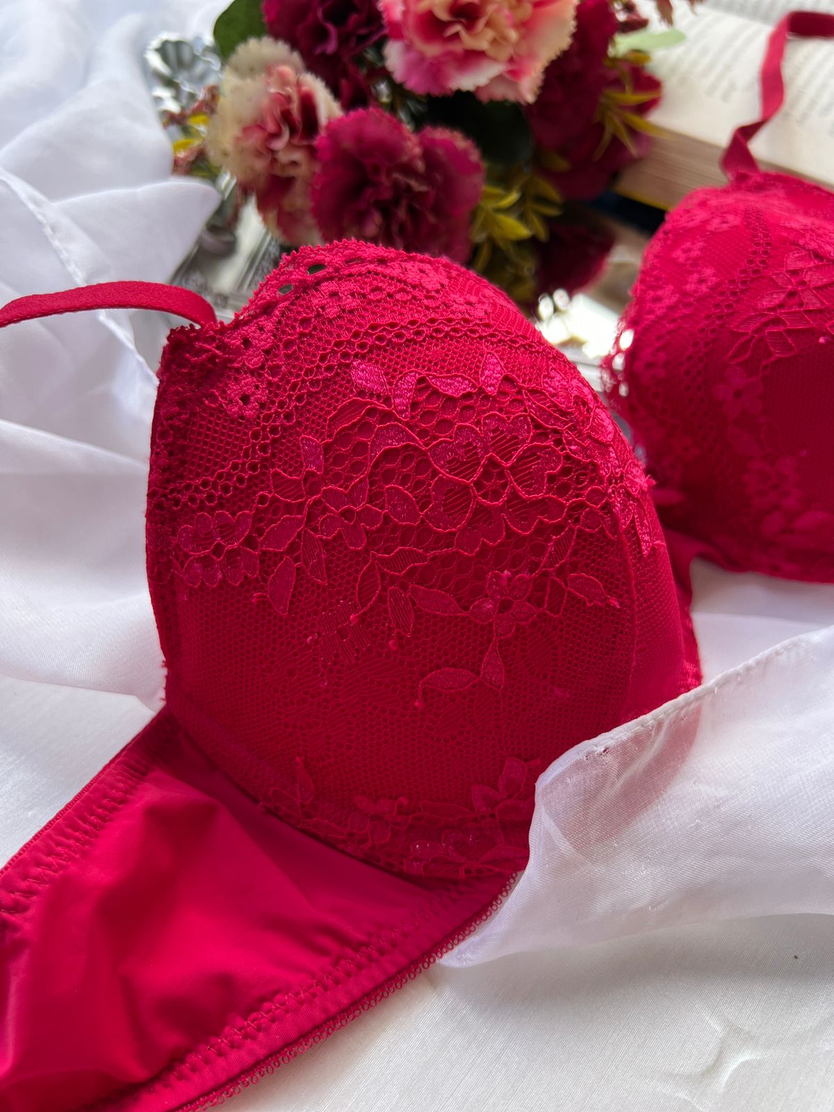 DUNNES STORES Crimson Red Bra (65)