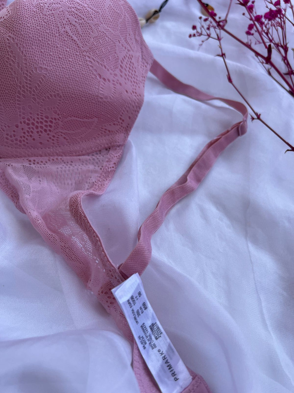 PRIMARK Dusty Rose Floral Lace Bra (85)