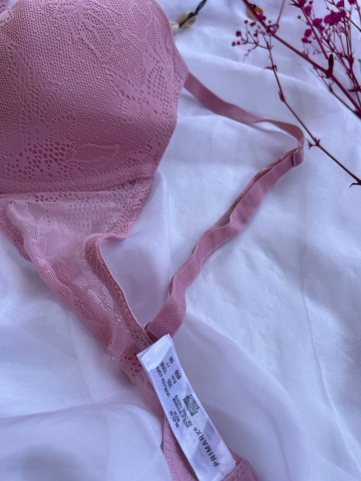 PRIMARK Dusty Rose Floral Lace Bra (85)