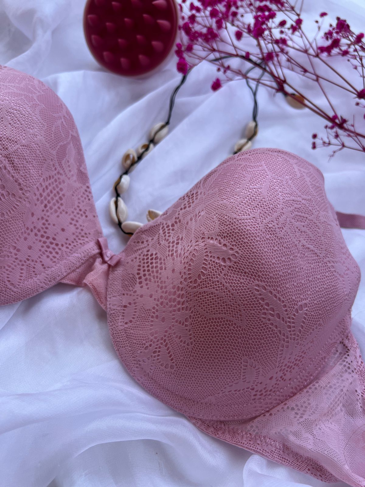 PRIMARK Dusty Rose Floral Lace Bra (85)