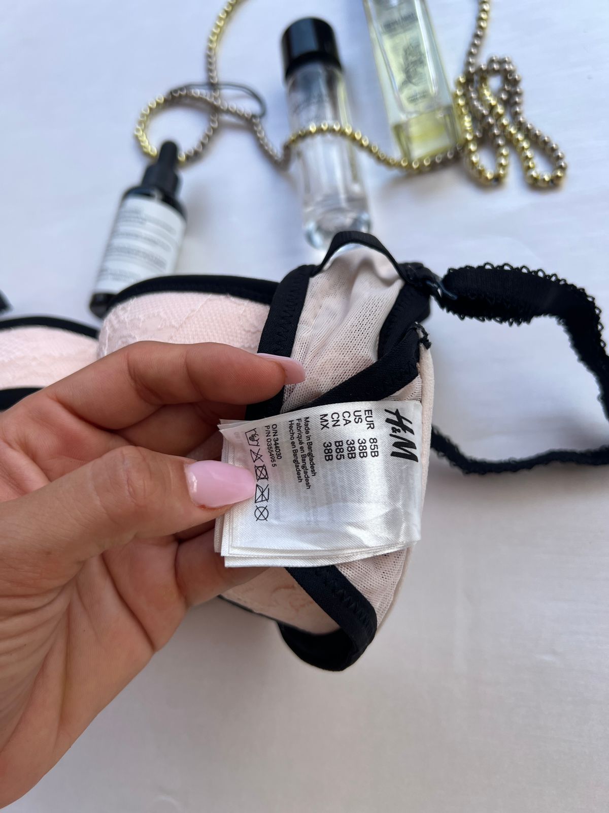 H&M Nude Black Race Bra (85)